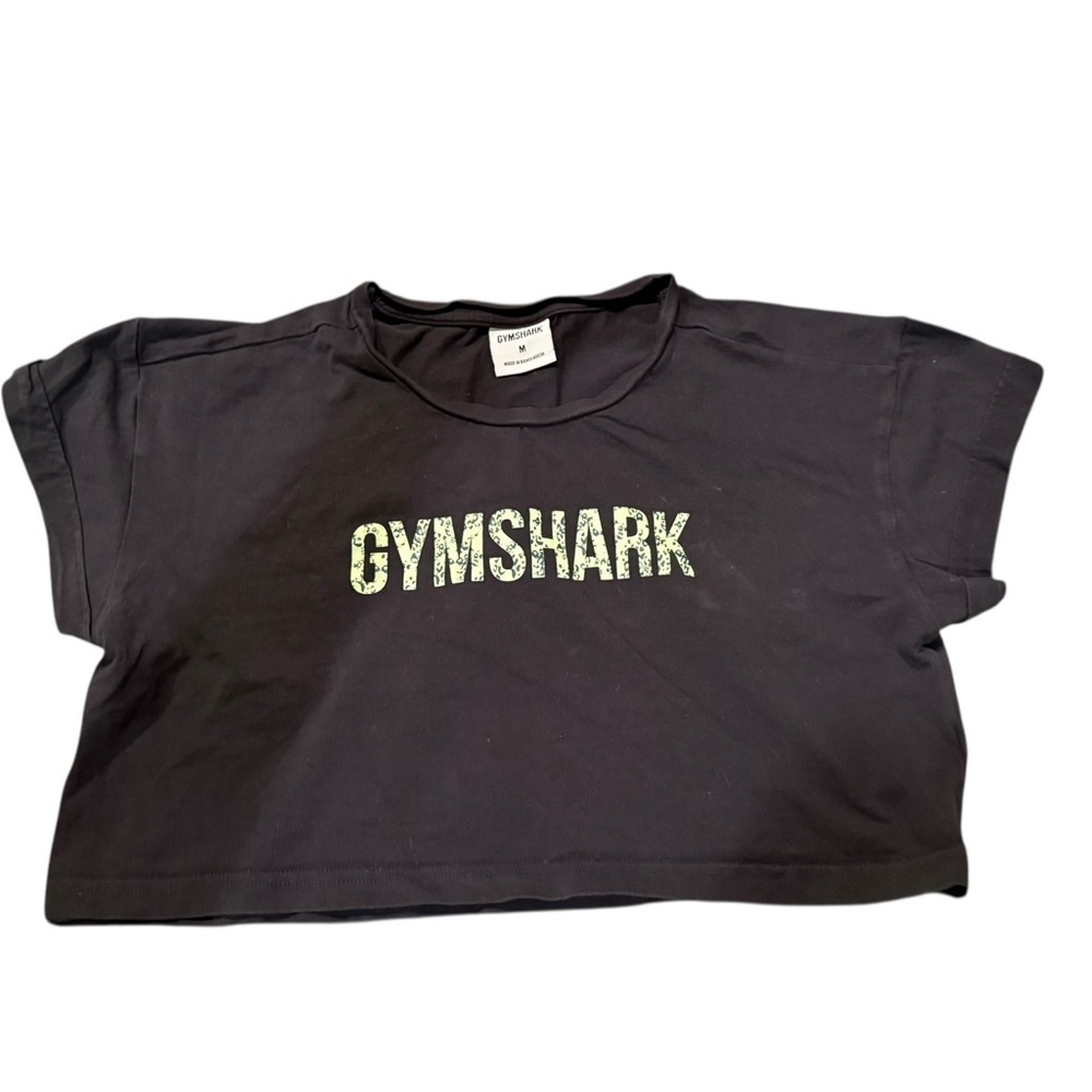 Gymshark Black and Green Crop Top